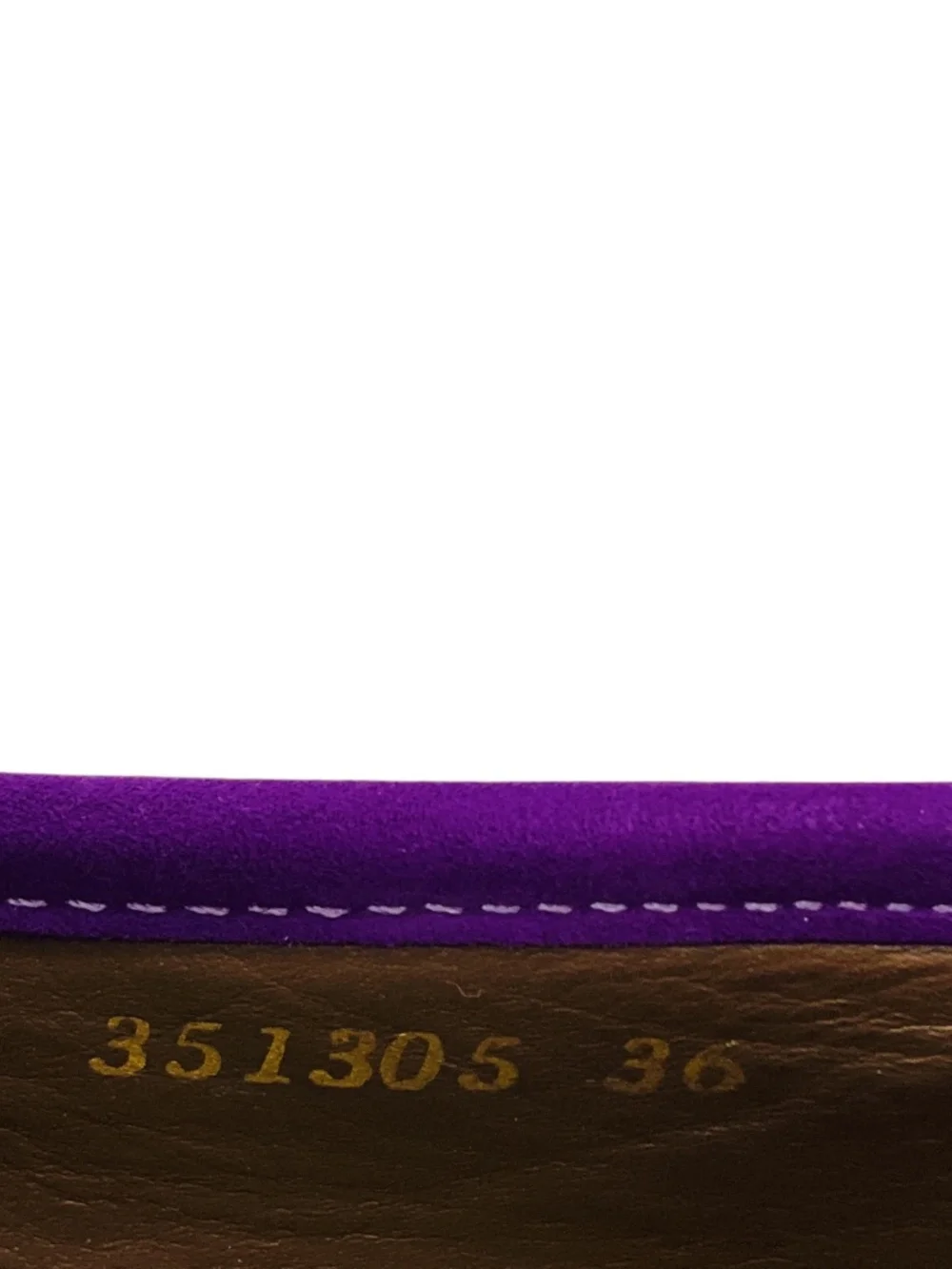GUCCI PURPLE / ANTIQUED GOLD HORSEBIT DETAIL SUEDE LOAFERS / MOCCASIN FLATS